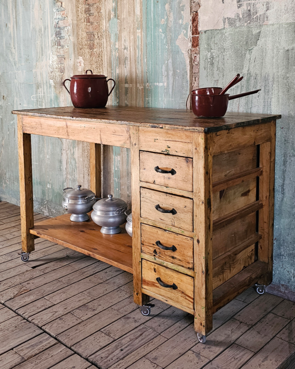 Mesa industrial para isla de cocina - Imagen 8