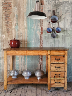 Mesa industrial para isla de cocina