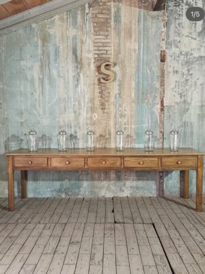 Mesa refectorio en madera de pino
